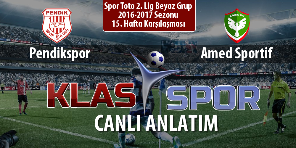 İşte Pendikspor - Amed Sportif maçında ilk 11'ler