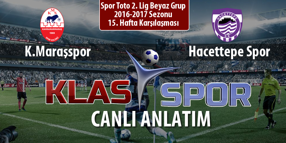 K.Maraşspor - Hacettepe Spor maç kadroları belli oldu...