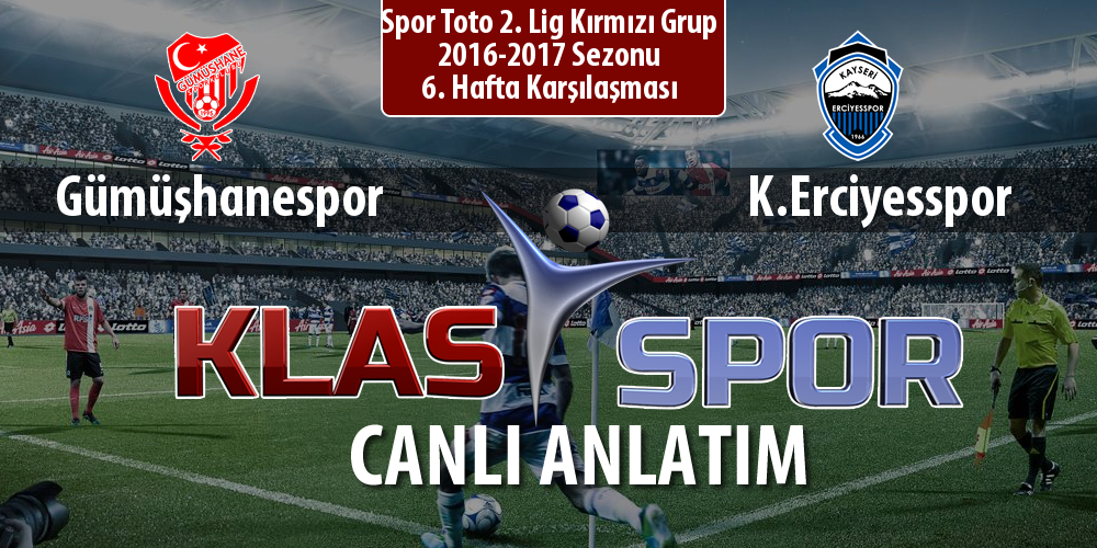 Gümüşhanespor - K.Erciyesspor maç kadroları belli oldu...