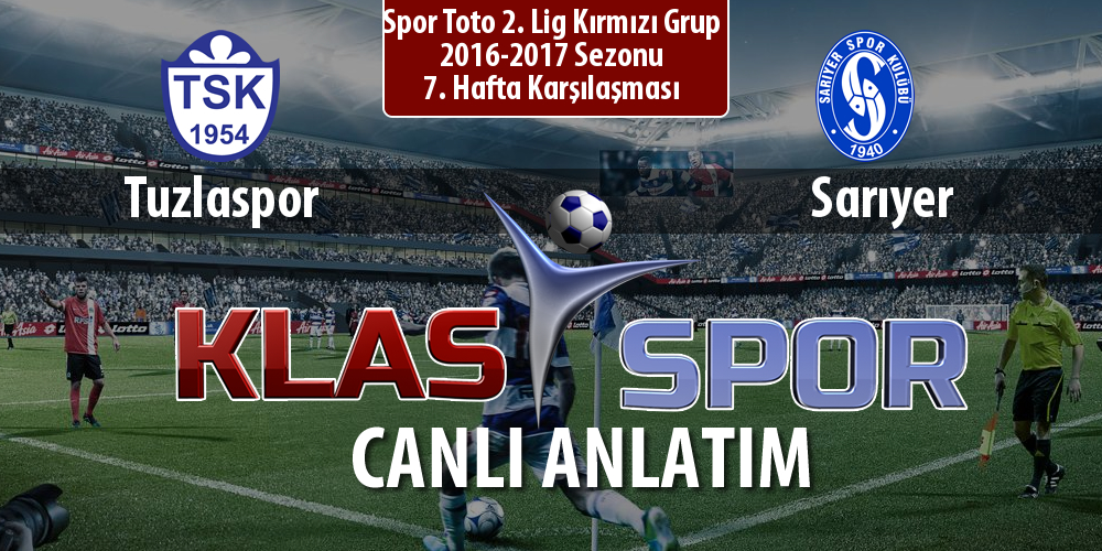 Tuzlaspor - Sarıyer maç kadroları belli oldu...