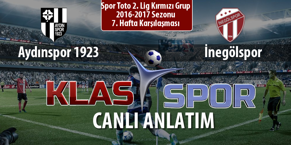 İşte Aydınspor 1923 - İnegölspor maçında ilk 11'ler