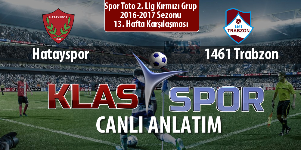 Hatayspor - 1461 Trabzon maç kadroları belli oldu...