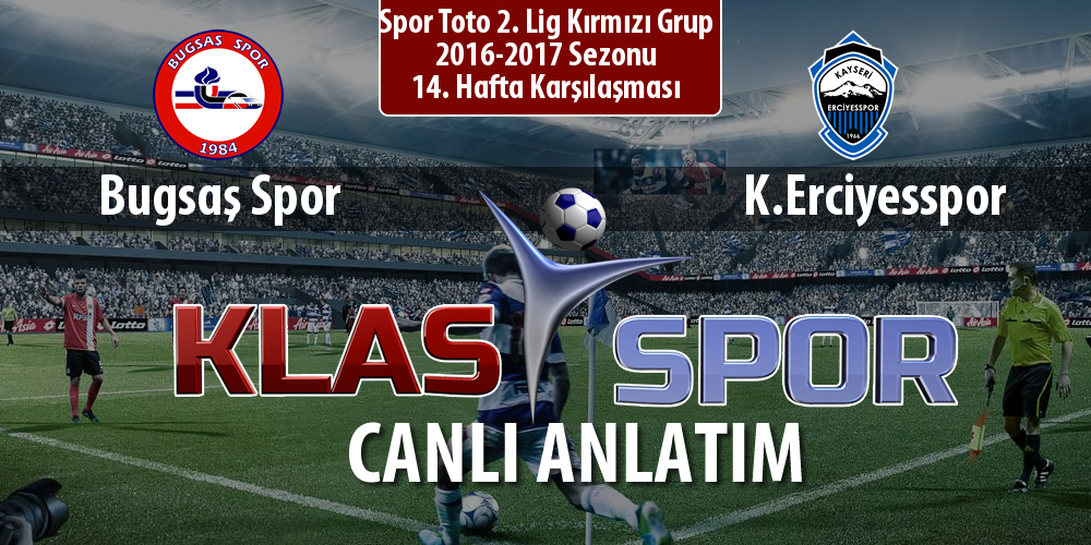 Bugsaş Spor - K.Erciyesspor sahaya hangi kadro ile çıkıyor?