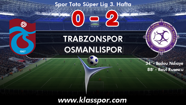 Trabzonspor 0 - Osmanlıspor 2