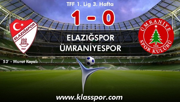 Elazığspor 1 - Ümraniyespor 0