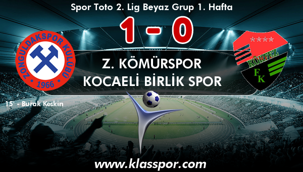 Z. Kömürspor 1 - Kocaeli Birlik Spor 0