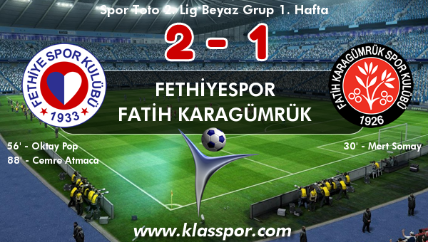 Fethiyespor 2 - Fatih Karagümrük 1