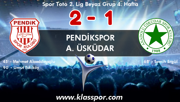 Pendikspor 2 - A. Üsküdar 1