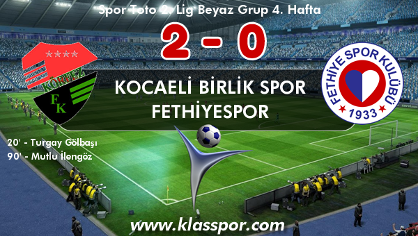 Kocaeli Birlik Spor 2 - Fethiyespor 0