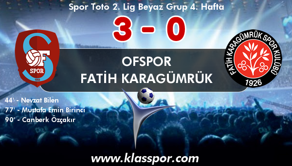 Ofspor 3 - Fatih Karagümrük 0