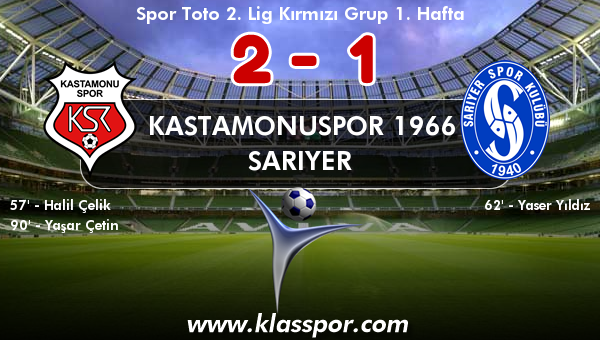 Kastamonuspor 1966 2 - Sarıyer 1