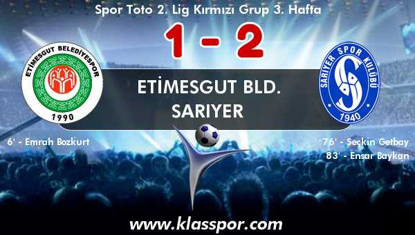 Etimesgut Bld. 1 - Sarıyer 2