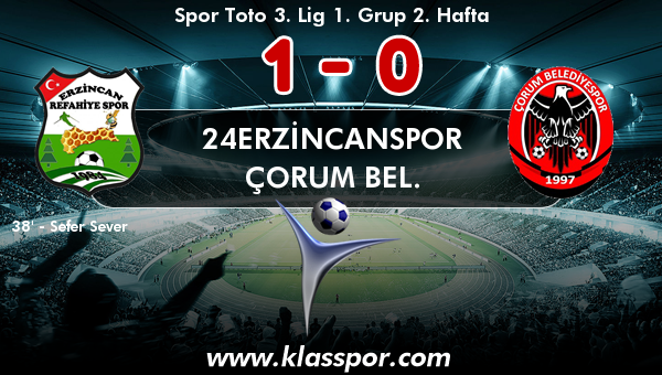 24Erzincanspor 1 - Çorum Bel. 0