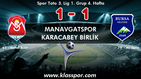 Manavgatspor 1 - Karacabey Birlik  1