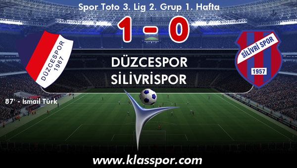 Düzcespor 1 - Silivrispor 0