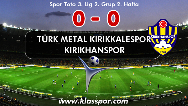 Türk Metal Kırıkkalespor 0 - Kırıkhanspor 0