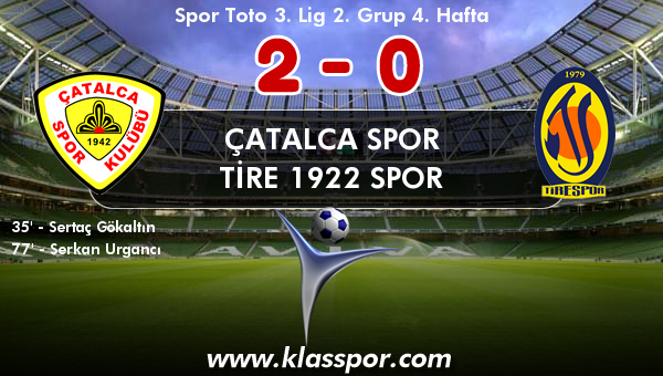 Çatalca Spor 2 - Tire 1922 Spor 0