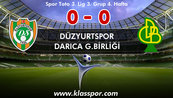 Düzyurtspor 0 - Darıca G.Birliği 0