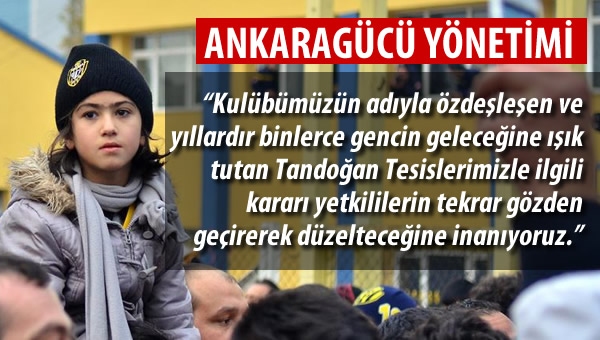 Ankaragücü yönetiminden Tandoğan açıklaması...