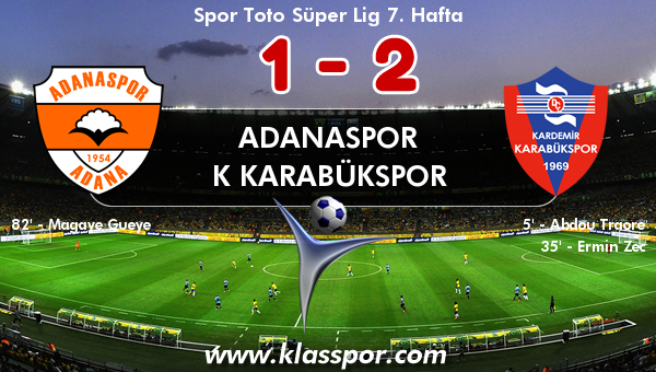 Adanaspor 1 - K Karabükspor 2