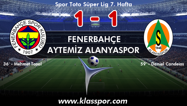 Fenerbahçe 1 - Aytemiz Alanyaspor 1