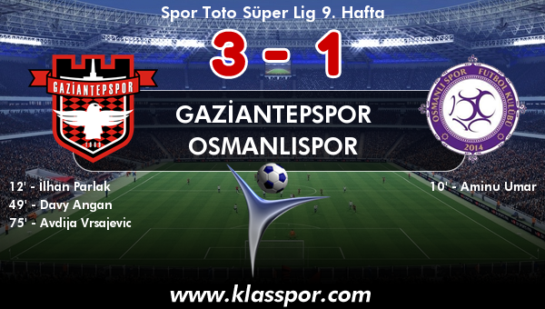 Gaziantepspor 3 - Osmanlıspor 1