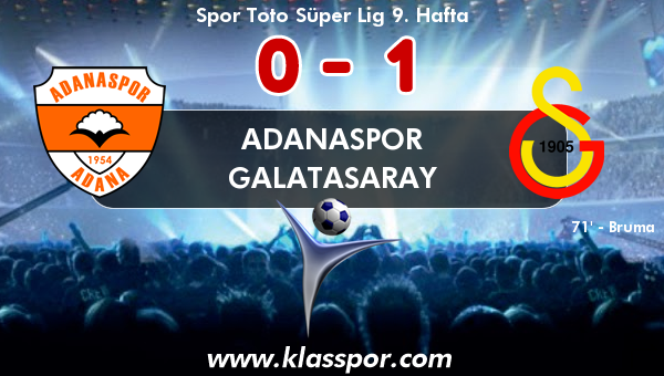 Adanaspor 0 - Galatasaray 1