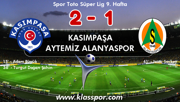 Kasımpaşa 2 - Aytemiz Alanyaspor 1