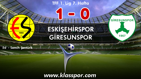 Eskişehirspor 1 - Giresunspor 0