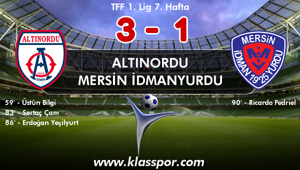 Altınordu 3 - Mersin İdmanyurdu 1