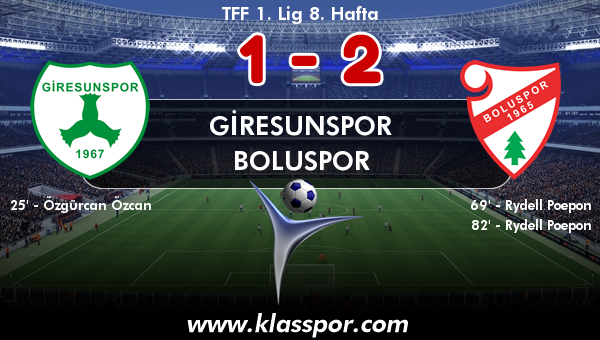 Giresunspor 1 - Boluspor 2