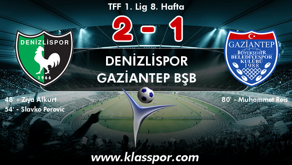 Denizlispor 2 - Gaziantep BŞB 1