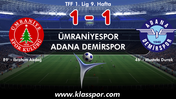 Ümraniyespor 1 - Adana Demirspor 1