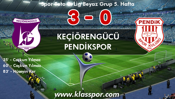 Keçiörengücü 3 - Pendikspor 0