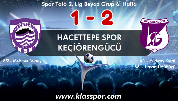 Hacettepe Spor 1 - Keçiörengücü 2