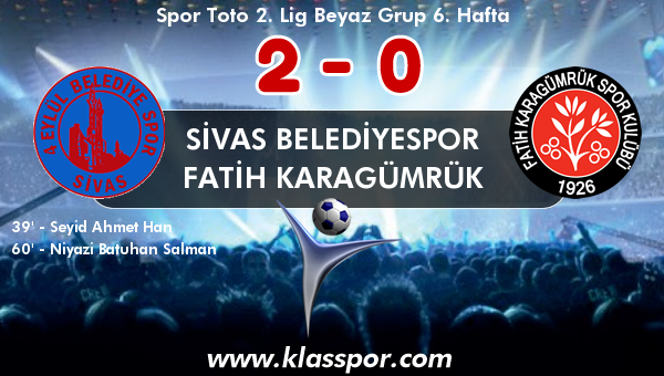 Sivas Belediyespor 2 - Fatih Karagümrük 0