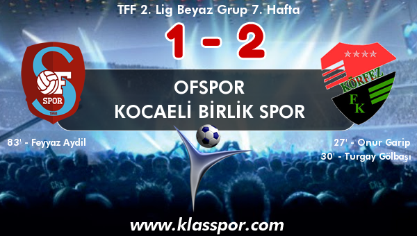 Ofspor 1 - Kocaeli Birlik Spor 2