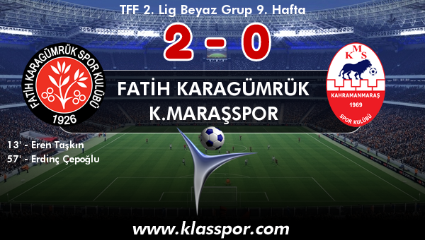 Fatih Karagümrük 2 - K.Maraşspor 0