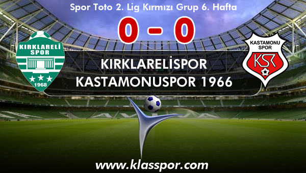 Kırklarelispor 0 - Kastamonuspor 1966 0