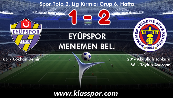 Eyüpspor 1 - Menemen Bel. 2