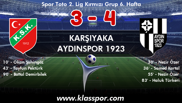 Karşıyaka 3 - Aydınspor 1923 4