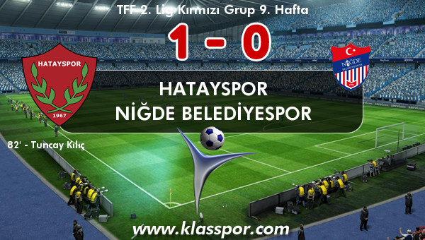 Hatayspor 1 - Niğde Belediyespor 0