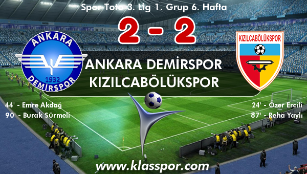 Ankara Demirspor 2 - Kızılcabölükspor 2