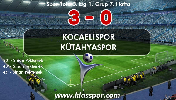 Kocaelispor 3 - Kütahyaspor 0