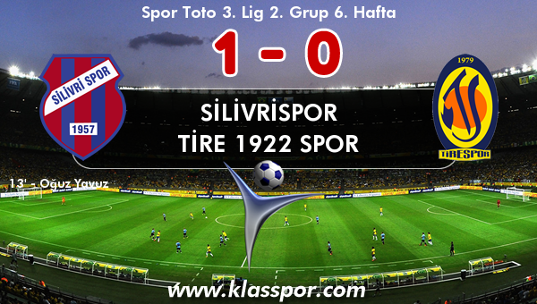 Silivrispor 1 - Tire 1922 Spor 0