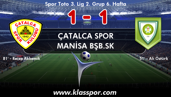 Çatalca Spor 1 - Manisa BŞB.SK 1