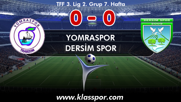 Yomraspor 0 - Dersim Spor 0