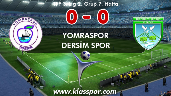 Yomraspor 0 - Dersim Spor 0