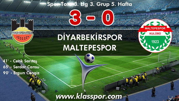 Diyarbekirspor 3 - Maltepespor 0