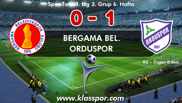 Bergama Bel. 0 - Orduspor 1